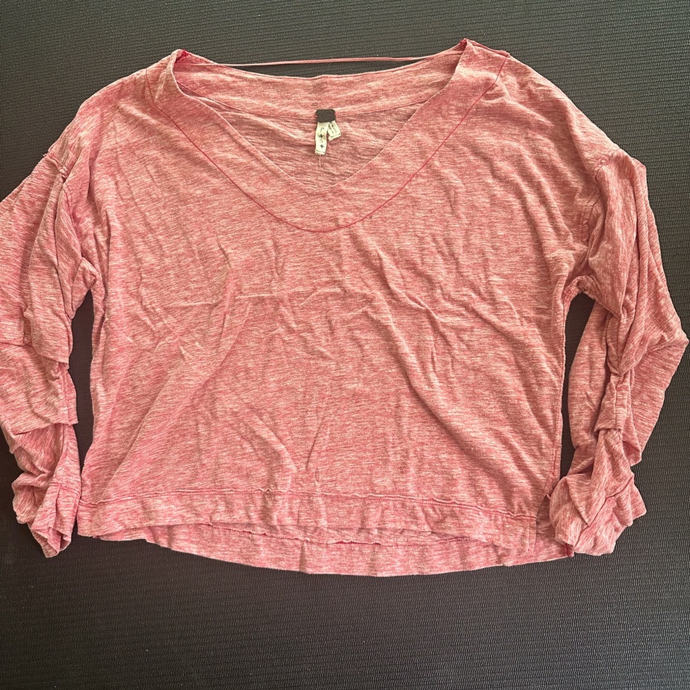 We The Free off the shoulder red long sleeved top
